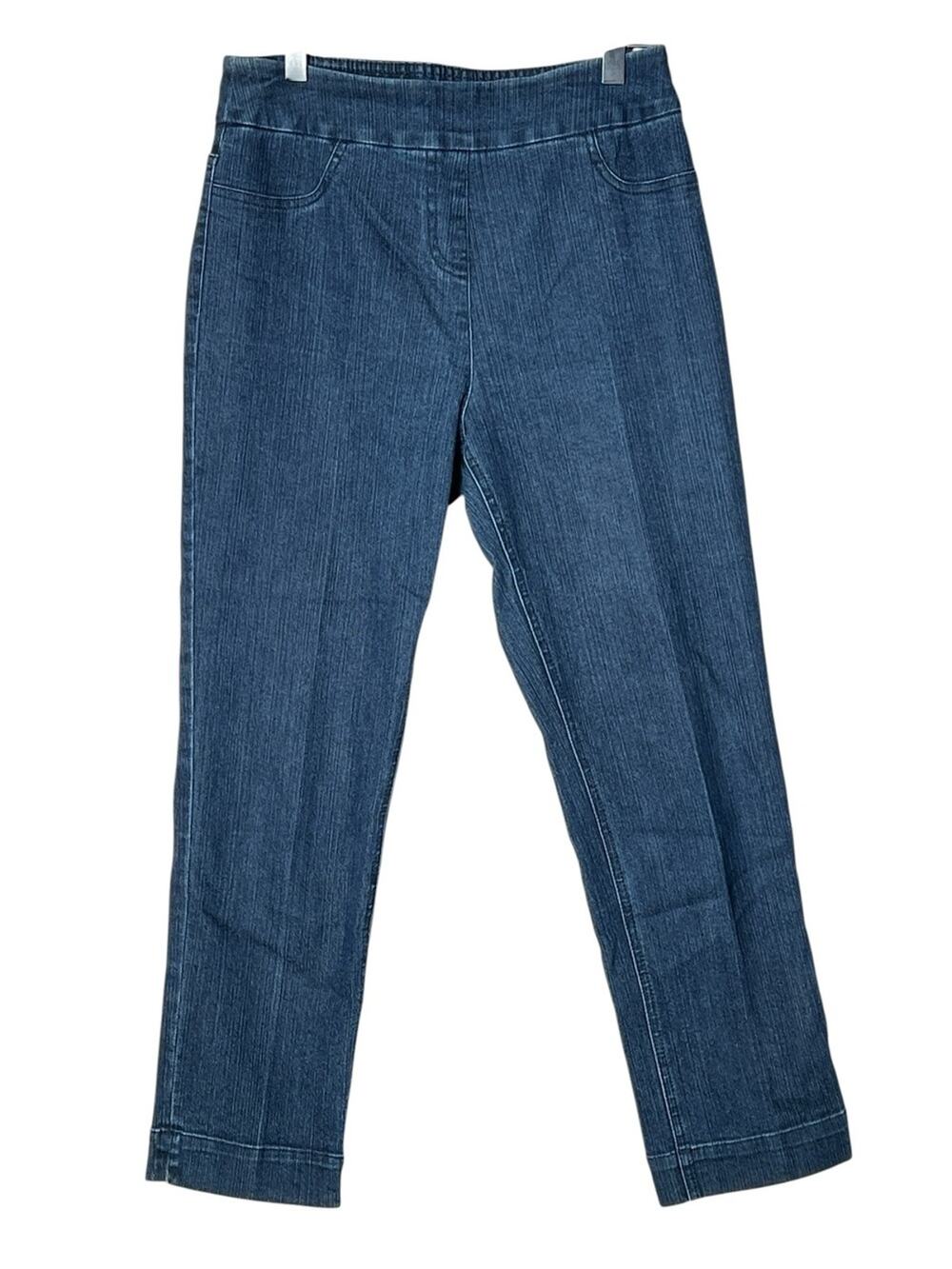 Soft Surroundings Women's Skinny Pull-On Jeans - Dark Blue size 4? B123